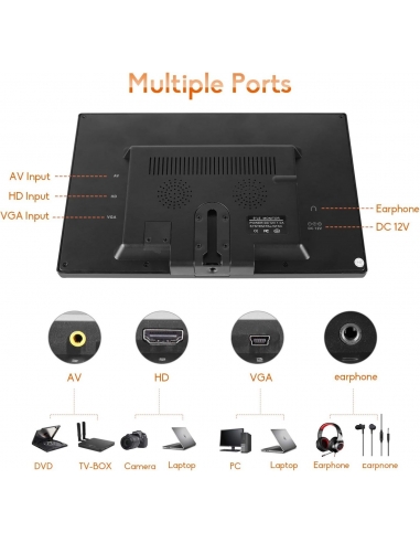 WHOLEV Monitor CCTV da 9 pollici HD... WHOLEV Monitor CCTV da 9 pollici HD...