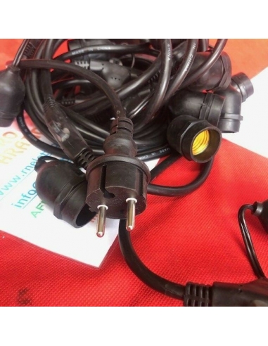 Catena luminosa E27 pendente con 10...