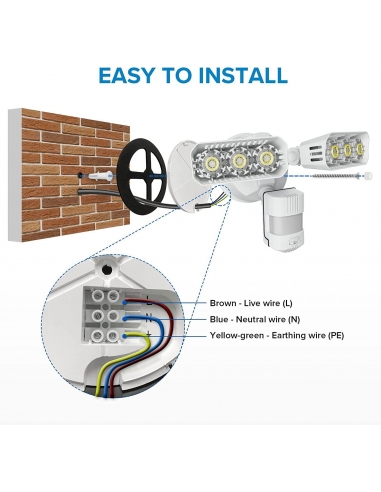 Faretto di Sicurezza LED Esterni...