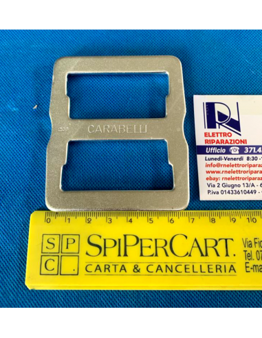 5 x Fibbia Carabelli piatta in metallo 5 x Fibbia Carabelli piatta in metallo
