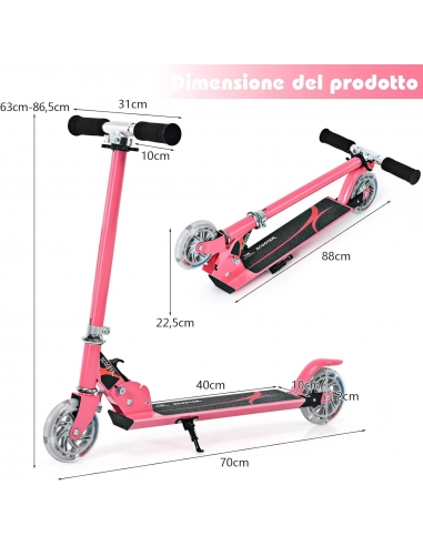 Honkid Monopattino Bambini Spinta...