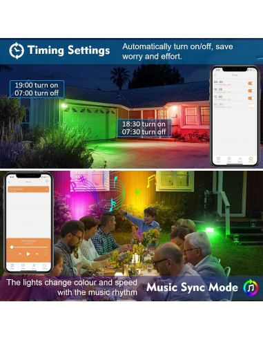 Faretto LED da Esterno RGB 30W...