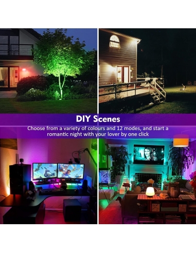 Faretto LED da Esterno RGB 30W...