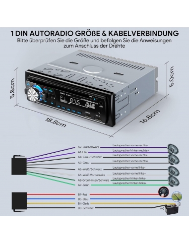 Autoradio D-1901 Stereo FM RDS...