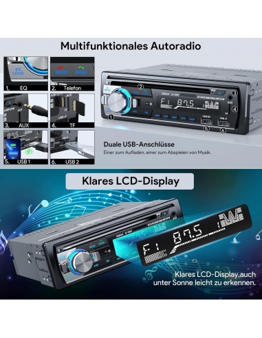 Autoradio D-1901 Stereo FM RDS...