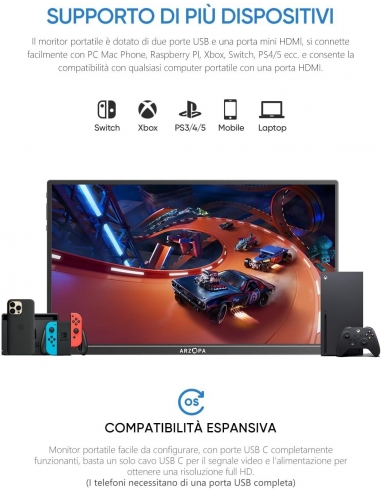 ARZOPA A15 Monitor Portatile, 14,0... ARZOPA A15 Monitor Portatile, 14,0...
