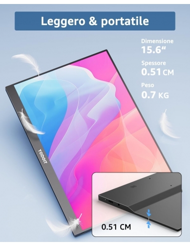 Yodoit PTM15 Monitor portatile 14",... Yodoit PTM15 Monitor portatile 14",...