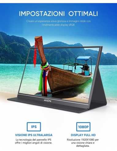 ARZOPA S1 Table Monitor Portatile,... ARZOPA S1 Table Monitor Portatile,...