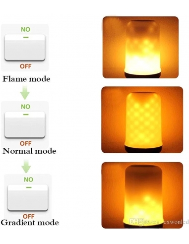 Sayapeiy E27 4 Lampade a Fiamma 15W...