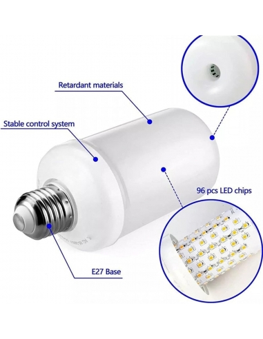 Sayapeiy E27 4 Lampade a Fiamma 15W...