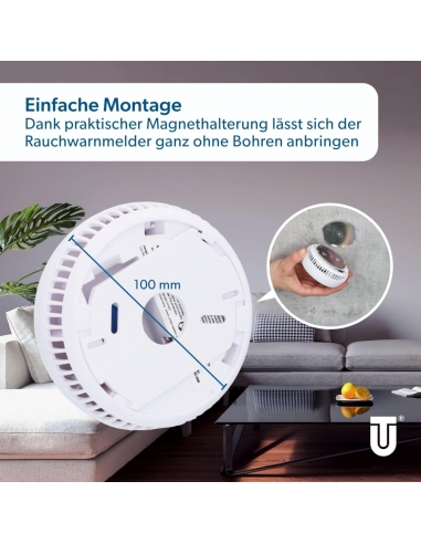 5 x UNITEC 1W90M Sensore Allarme...