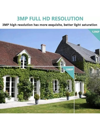 REIGY P2P 3MP Kit Videosorveglianza...