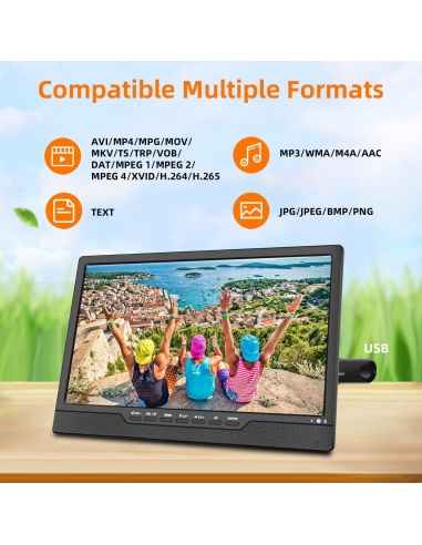 KCR TV digitale portatile DVB-T2,...