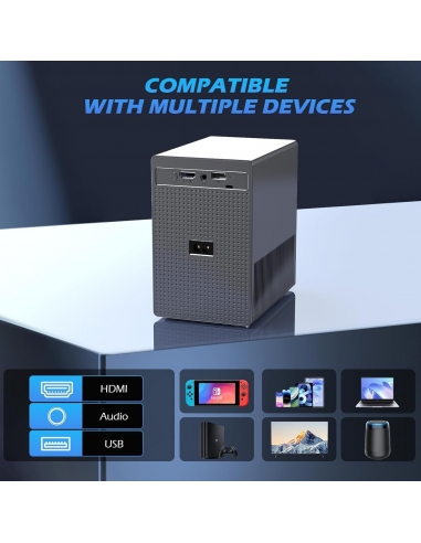 Mini Proiettore TY265 4k Portatile,...