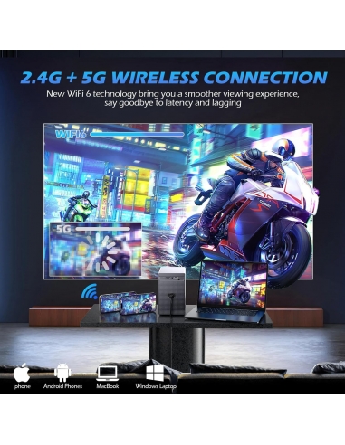 Mini Proiettore TY265 4k Portatile,...