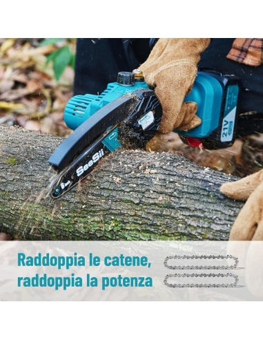 SEESII 10SM Mini Motosega a Batteria...