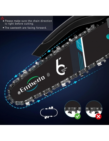 Embedo Mini motosega elettrica da 6...