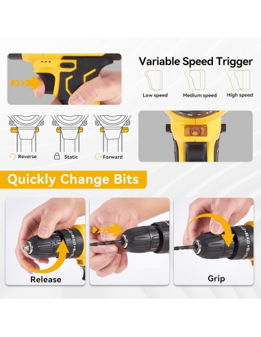 ONEVAN Set di cacciaviti da 21 V con...