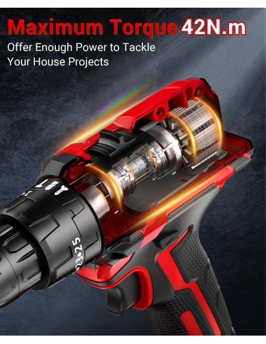 MHPRO Trapano Avvitatore Batteria...