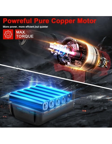 TEENO Trapano a percussione 21V,...