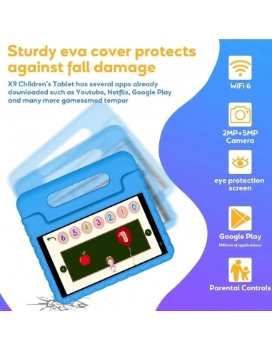 JUSYEA J8 Tablet bambini 64GB ROM 7"...