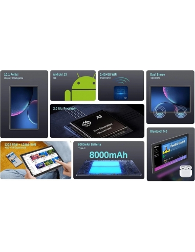 JUSYEA J10 Tablet bambini 128GB ROM...