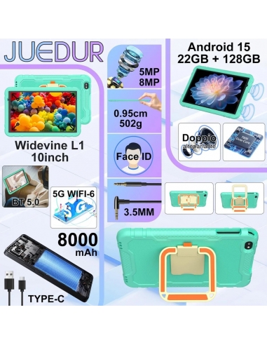 JUEDUR R500 Android 15 Tablet, 10...