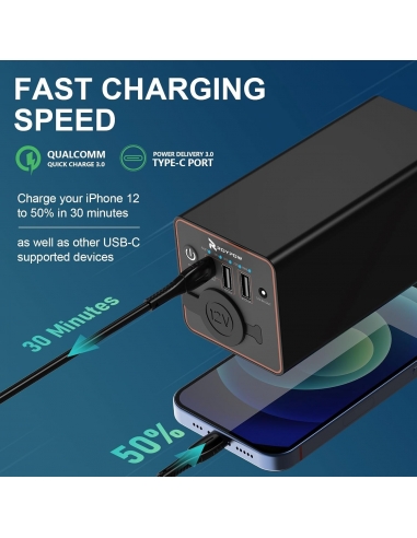 RoyPow C86 Caricatore portatile da...