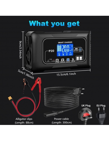 HTRC 20P Carica Batteria per Auto...