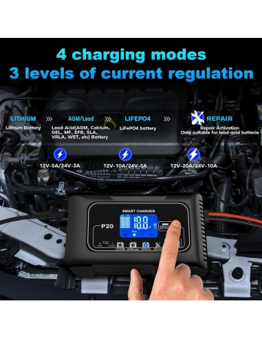 HTRC 20P Carica Batteria per Auto...