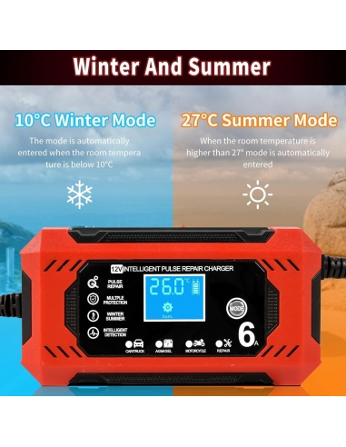 YIFELL H6CS Caricabatterie Auto, 6A...