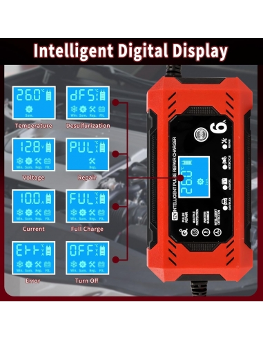 YIFELL H6CS Caricabatterie Auto, 6A...