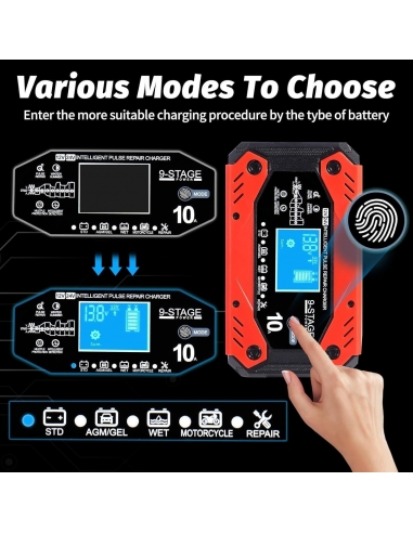 YIFELL H10CD 10A Carica Batteria per...