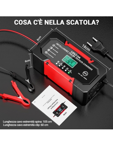 YDBAO XMT Caricabatterie 10A 12V Moto...