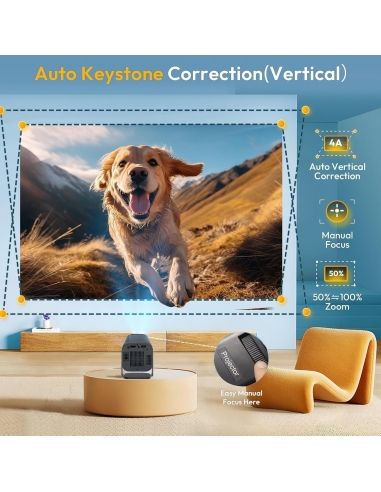 Amovfilm AMX500 Mini proiettori WiFi...