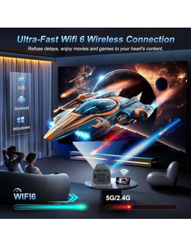 Amovfilm AMX500 Mini proiettori WiFi...