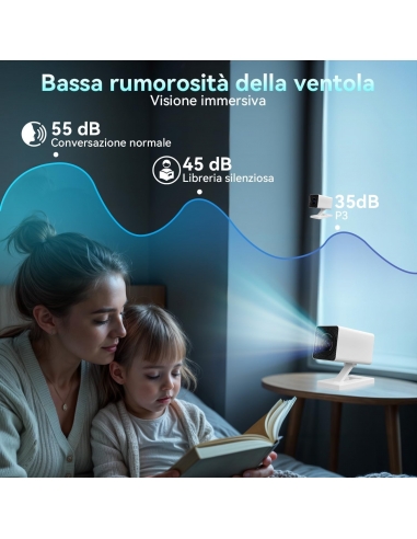 PUTBECY P3 Mini Proiettore 4K Android...