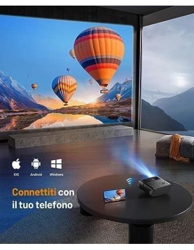 ELEPHAS W13-M Proiettore WiFi Mini...