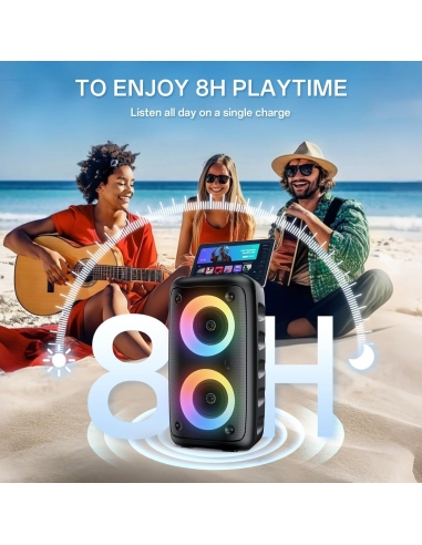 Karaoke T-08 altoparlante Bluetooth...