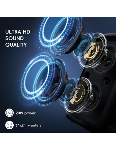 Karaoke T-08 altoparlante Bluetooth...