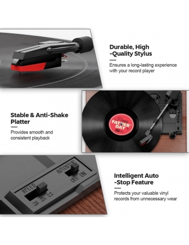 FYDEE A6 Giradischi Vinile Portatile...
