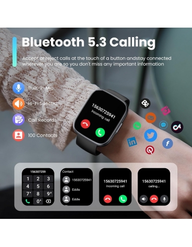 CILLSO T80 Smartwatch Uomo Donna con...