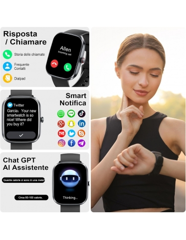 UAUE T60 Smartwatch Uomo Donna, 2025...