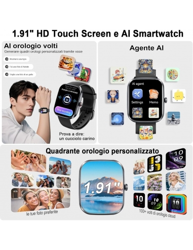 UAUE T60 Smartwatch Uomo Donna, 2025...