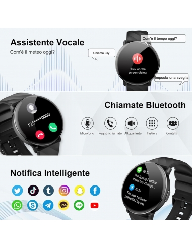 OWMSIC S51 Smartwatch Uomo Donna,...