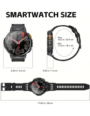 Smart Watch K66 da uomo con torcia...