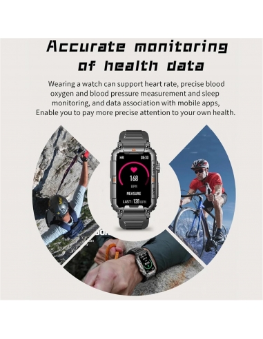 Smart Watch Sport da uomo con torcia...