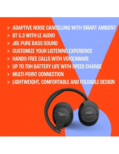 JBL Tune 770 NC Cuffie On-Ear...