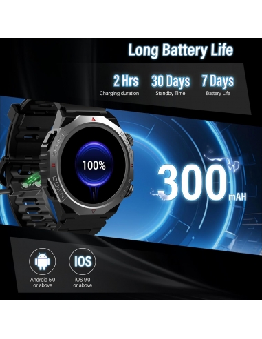 QECNATO S10 Smartwatch Uomo Militare...