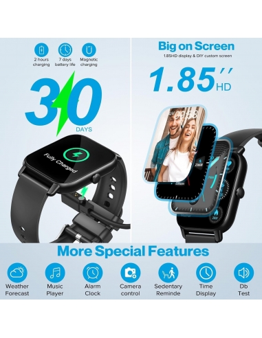 DUSONLAP P66E Smartwatch, 1,85'' HD...